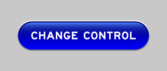 blue color capsule shape button with word change vector image