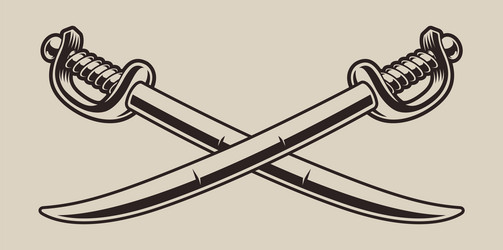 Crossed Swords Sketch Vector Illustration, Vectors