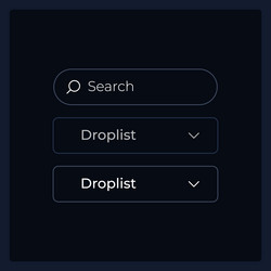 drop down list ui elements kit vector image