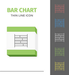 simple line stroked chart or graph icon vector image