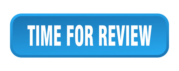 time for review button square 3d vector image