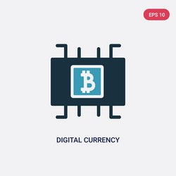 two color digital currency icon from user vector image