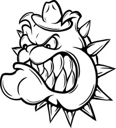 Fierce Bulldog Mascot Vector Image