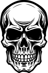 Minimalist Skull Silhouette Vector Image