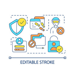 prevent hacking concept icon vector image