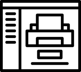 print linear style icon design vector image