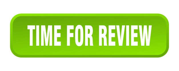 time for review button square 3d vector image