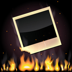 Burning photo vector