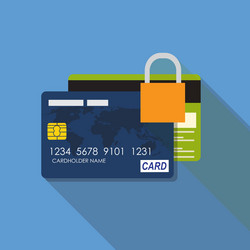 Credit card icon flat concept vector