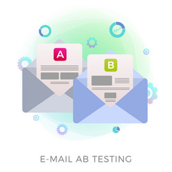 Email ab testing flat icon concept vector