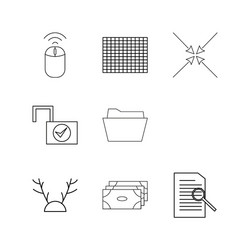 essential linear icon set simple outline icons vector image