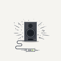 Loudspeaker Icon with Sound Waves vector image