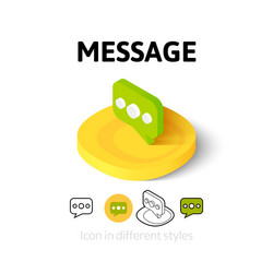 message icon in different style vector image