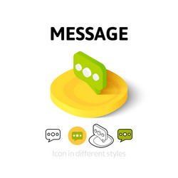 Message icon in different style vector