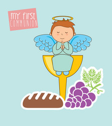 my first communion Vector Image