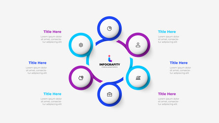 Abstract Cycle Diagram - Data Visualization vector image