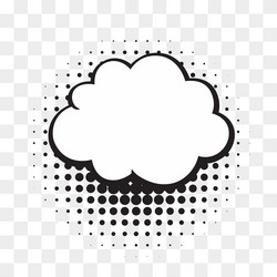 Comic speech bubble on halftone dots background Vector Image