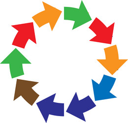 cycle and cyclical arrows circular concentric vector image