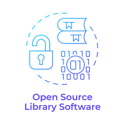 open source library software blue gradient vector image