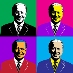 Pop Art Biden Portrait Vector Image