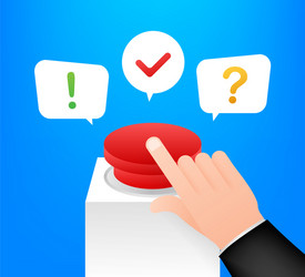 quiz button with speech bubble symbols concept vector image