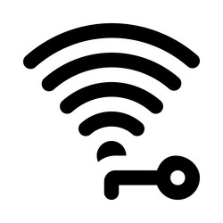 wireless security key to improve network vector image