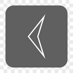 arrowhead left rounded square button vector image