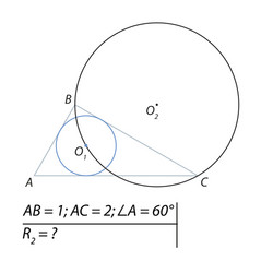 Inscribed Circle Geometry Problem vector image
