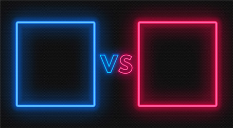Neon Versus Screen with VS Sign vector image