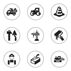 set of 9 editable structure icons includes vector image