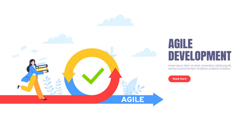 agile development methodology business concept vector image