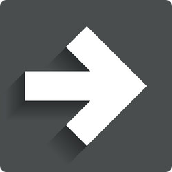arrow sign icon next button navigation symbol vector image