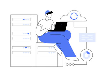 backup server abstract concept vector image