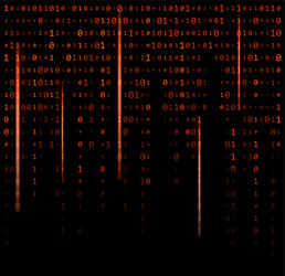Binary Code Matrix Red vector image