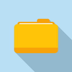computer folder icon flat button interface vector image