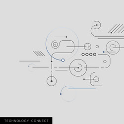 geometric data design circles dots lines vector image