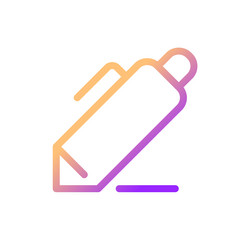 Note-taking pixel perfect gradient linear ui icon vector