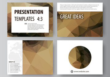 Set of business templates for presentation slides vector