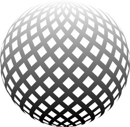 Abstract globe dotted sphere 3d halftone effect Vector Image