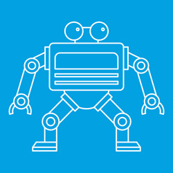 Automation machine robot icon outline style vector