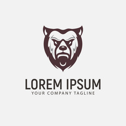 Bear head concept logo Royalty Free Vector Image