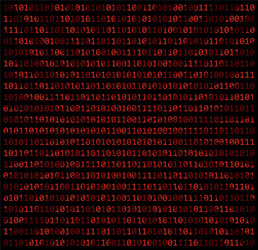 binary code zero one matrix red background vector image