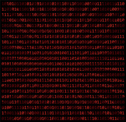 binary code zero one matrix red background vector