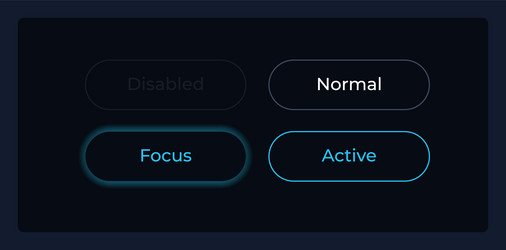 button states ui elements kit vector image