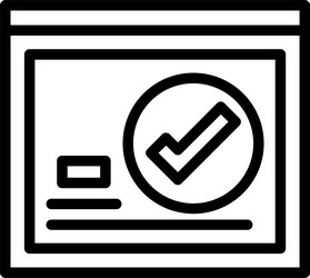checkmark linear style icon design vector image