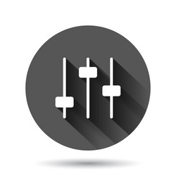 control volume icon in flat style audio adjusting vector image