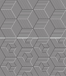 cubic elements seamless patterns vector image