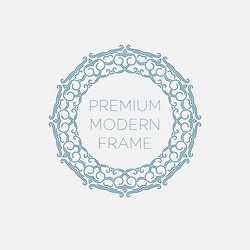 geometric frame in mono line style vector image