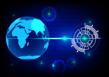 graphics design hitech circuit cog style connect vector image