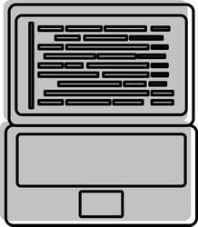 laptop coding concept web developer programming vector image